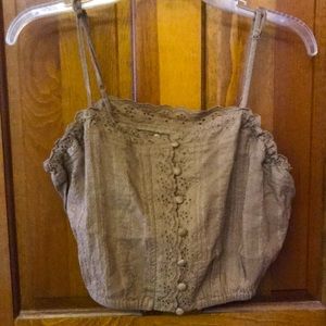 Brown crop tank top from Urban Outfitters